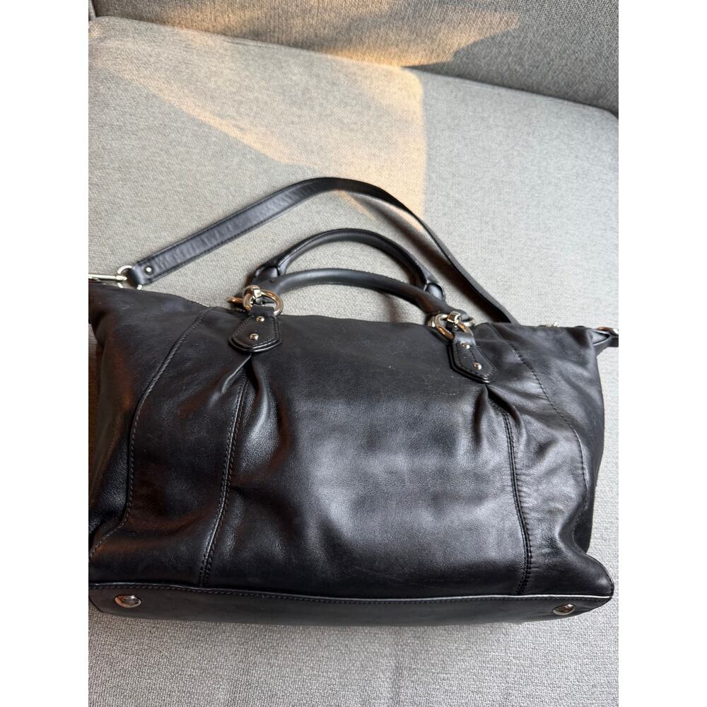 Coach Colette Satchel Black Leather Hand Bag Shoulder - Picture 5 of 15